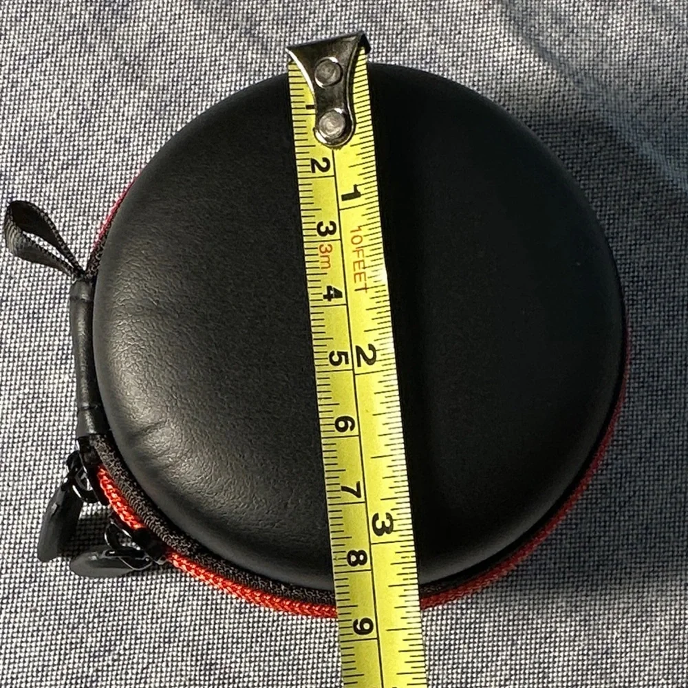 Travel Watch Case with Red Zipper